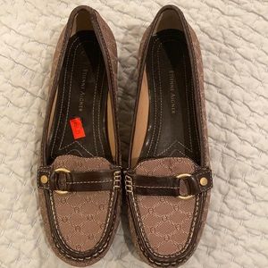 Etienne Aigner brown signature loafers new w tags sz 9